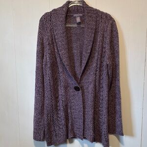 Laura Scott Women's Lavender Cardigan